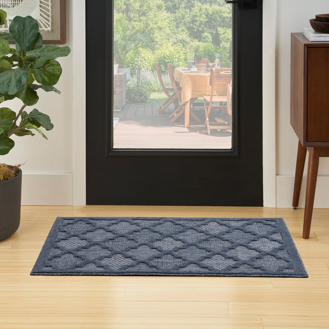 Nourison Easy Care Nes01 Navy Blue Rug - Nourison - 99446040749