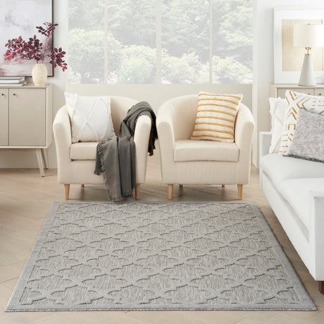 Nourison Easy Care Nes01 Silver Grey Rug - Nourison - 99446040435