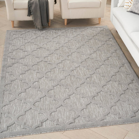 Nourison Easy Care Nes01 Silver Grey Rug - Nourison - 99446040701