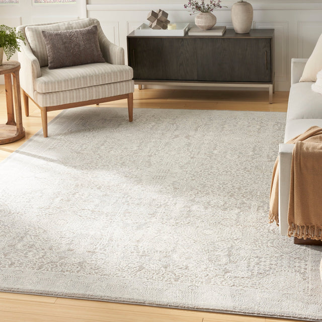 Nourison Eco Cycle Ecy01 Silver Ivory Rug - Nourison - 99446979964