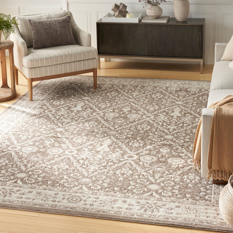 Nourison Eco Cycle Ecy04 Ivory Mocha Rug - Nourison - 99446980199