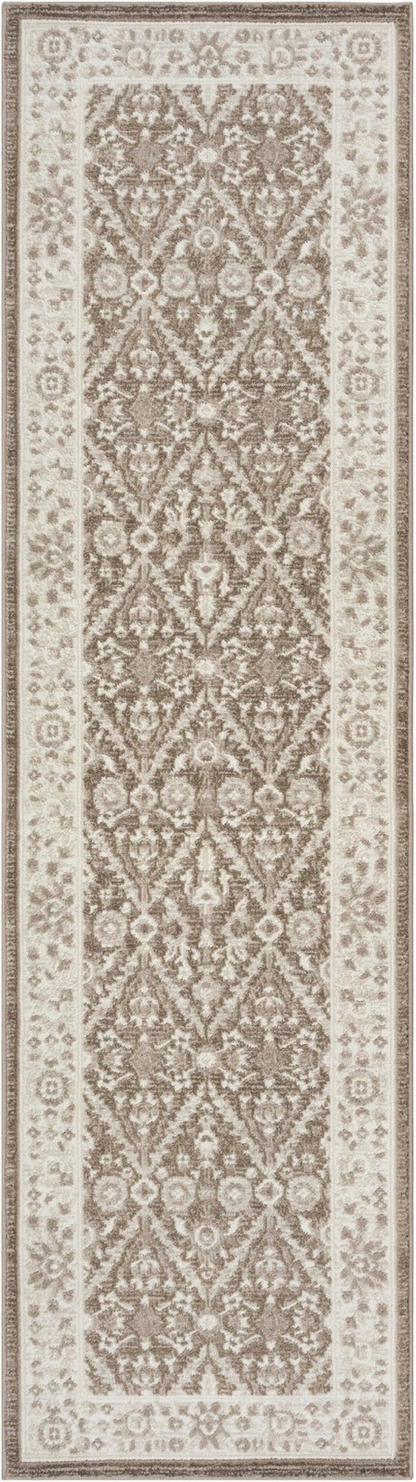 Nourison Eco Cycle Ecy04 Ivory Mocha Rug - Nourison - 99446980199