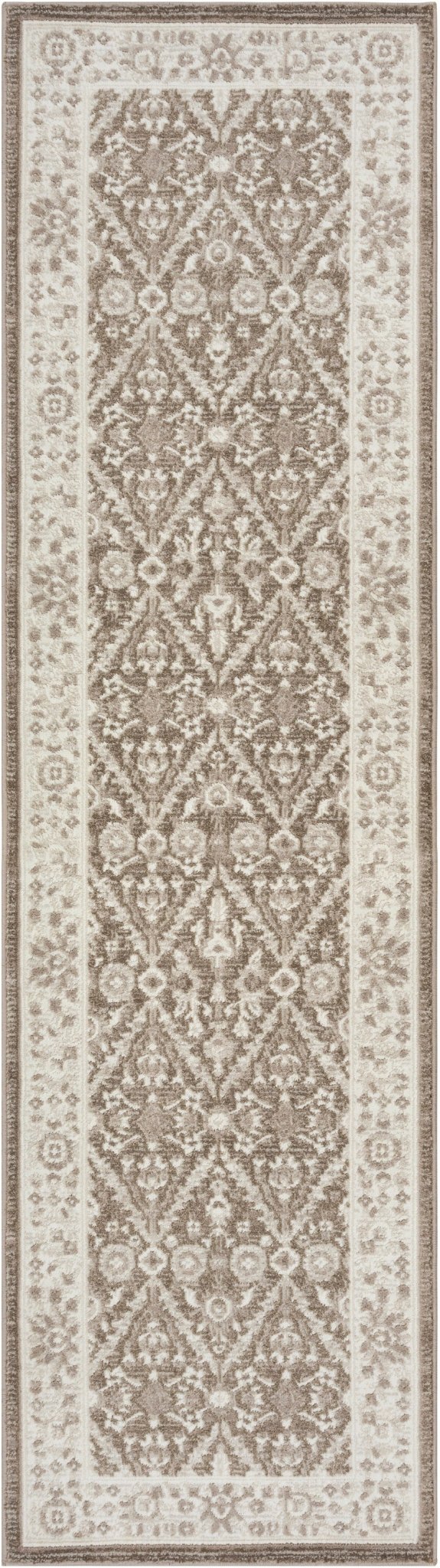 Nourison Eco Cycle Ecy04 Ivory Mocha Rug - Nourison - 99446980199