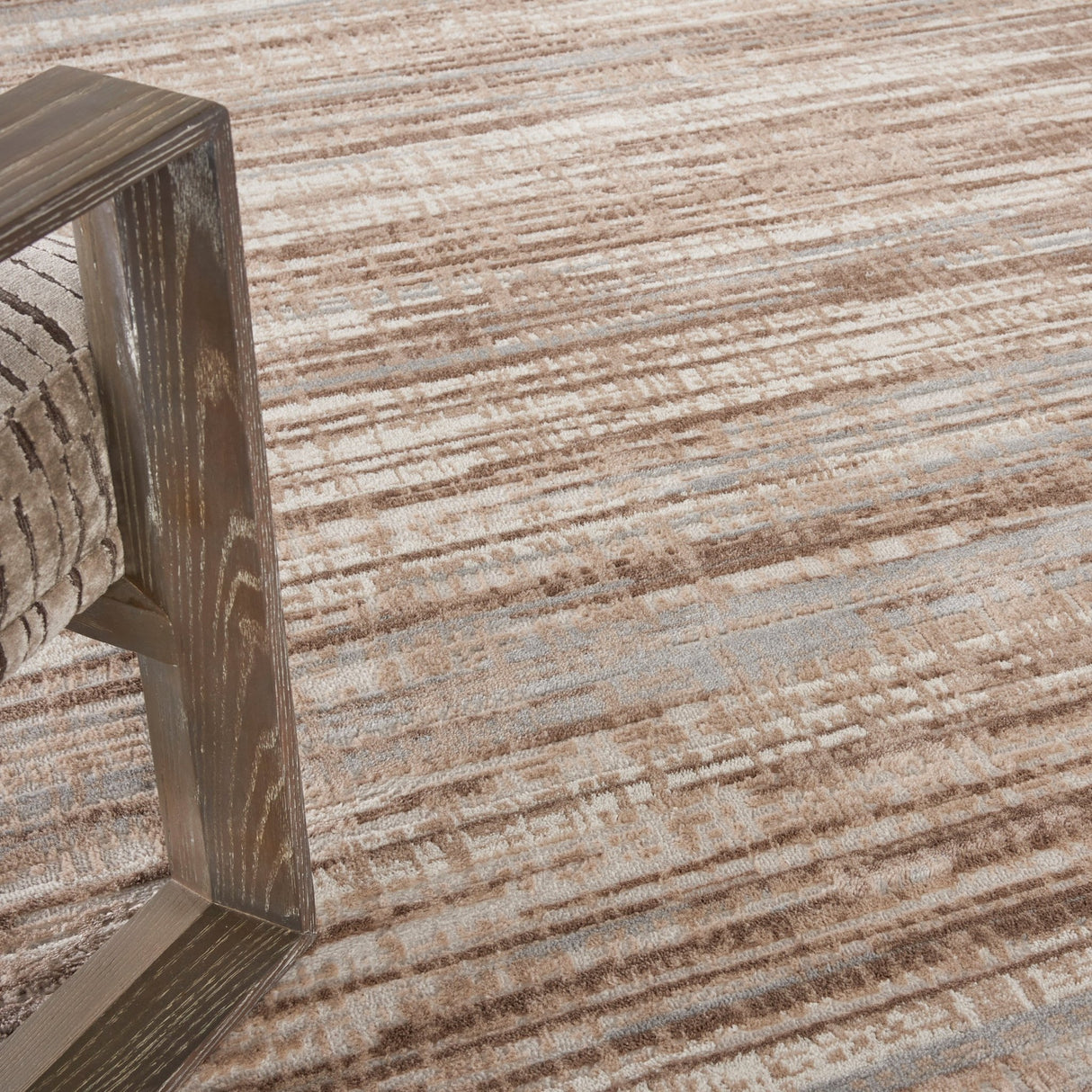 Nourison Elation Etn01 Ivory Grey Rugs - Nourison - 99446837820