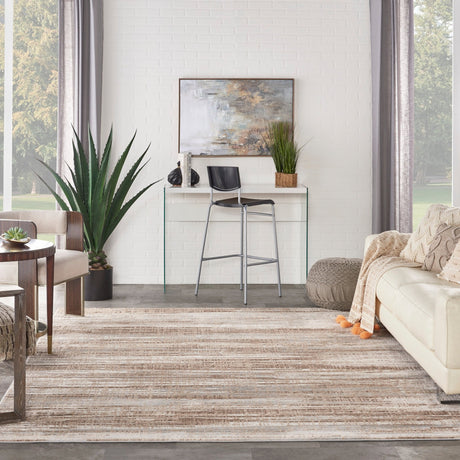 Nourison Elation Etn01 Ivory Grey Rugs - Nourison - 99446837820