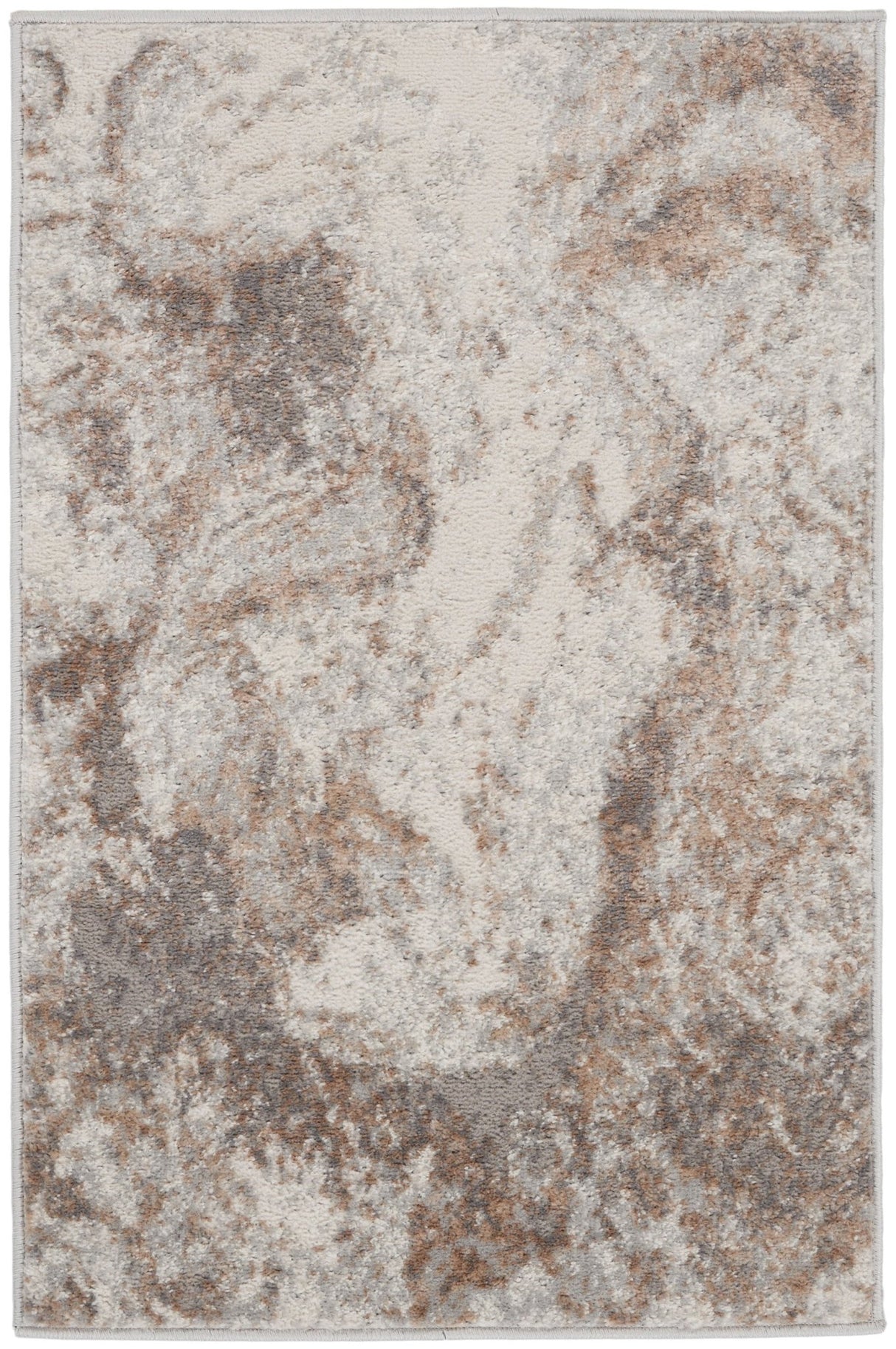 Nourison Elation Etn02 Ivory Grey Rugs - Nourison - 99446839725