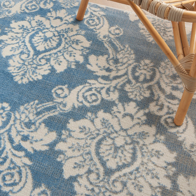 Nourison Elation Etn03 Ivory Blue Rugs - Nourison - 99446839916