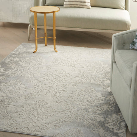 Nourison Elation Etn03 Ivory Grey Rugs - Nourison - 99446839817