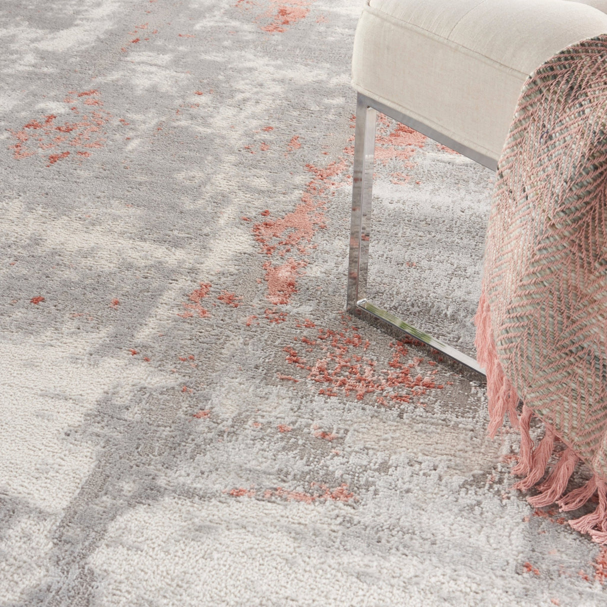 Nourison Elation Etn06 Grey Brick Rugs - Nourison - 99446840615