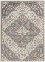 Nourison Elation Etn08 Ivory Grey Rugs - Nourison - 99446840738