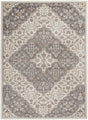 Nourison Elation Etn08 Ivory Grey Rugs - Nourison - 99446840738