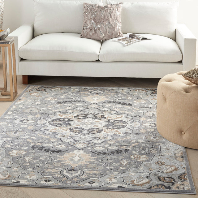 Nourison Elation Etn09 Grey Rugs - Nourison - 99446841063