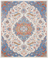 Nourison Elation Etn09 Ivory Blue Rugs - Nourison - 99446840899