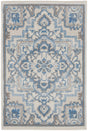 Nourison Elation Etn10 Ivory Blue Rugs - Nourison - 99446840981