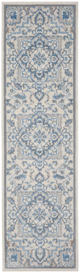 Nourison Elation Etn10 Ivory Blue Rugs - Nourison - 99446840998