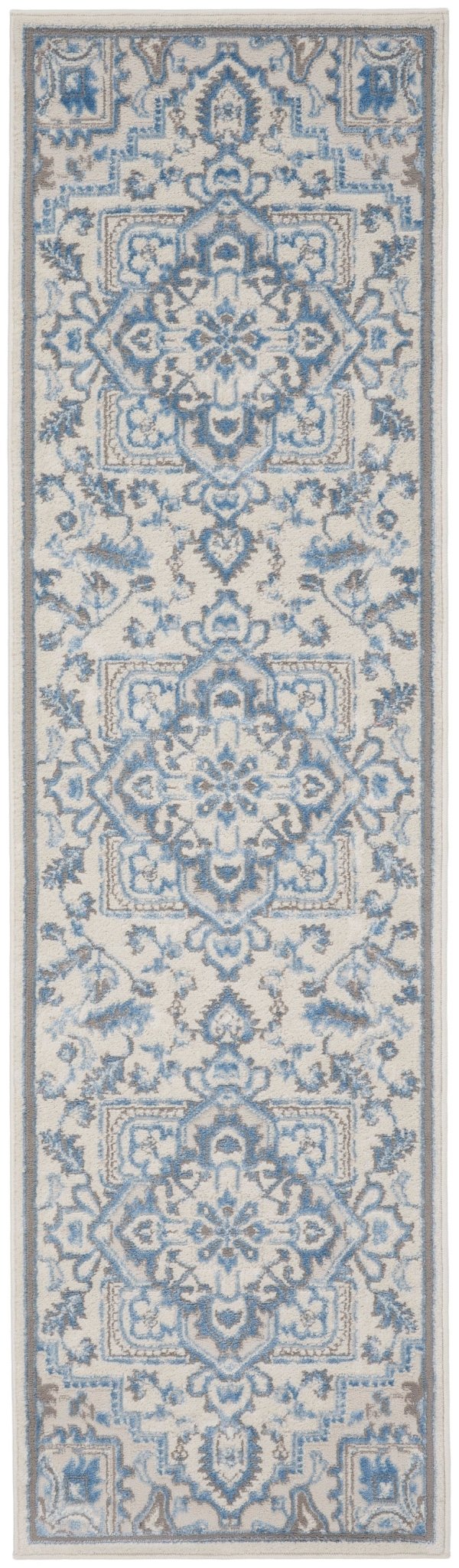 Nourison Elation Etn10 Ivory Blue Rugs - Nourison - 99446840998