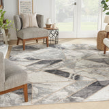 Nourison Elation Etn11 Ivory/Grey Rug - Nourison - 99446028341