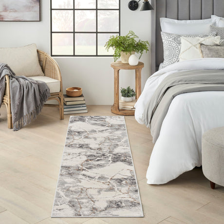 Nourison Elation Etn13 Ivory/Grey Rug - Nourison - 99446028945