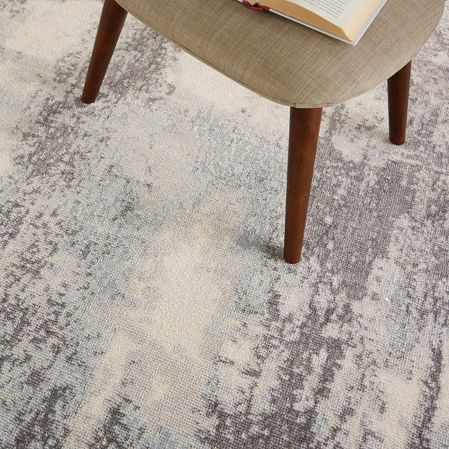 Nourison Etchings Etc02 Grey / Light Blue Rugs - Nourison - 99446718273