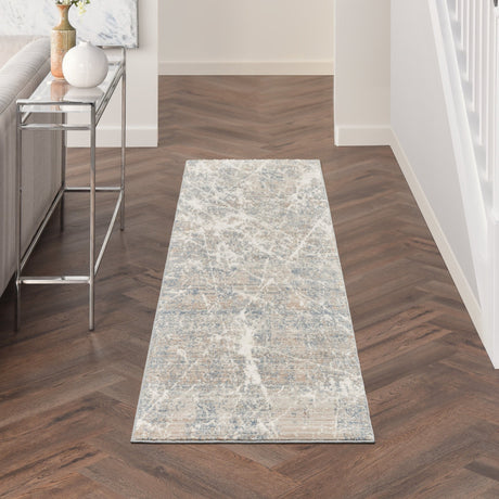 Nourison Exhale Exl02 Beige Blue Rug - Nourison - 99446955135