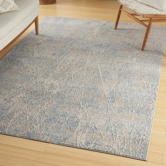 Nourison Exhale Exl02 Beige Blue Rug - Nourison - 99446955135