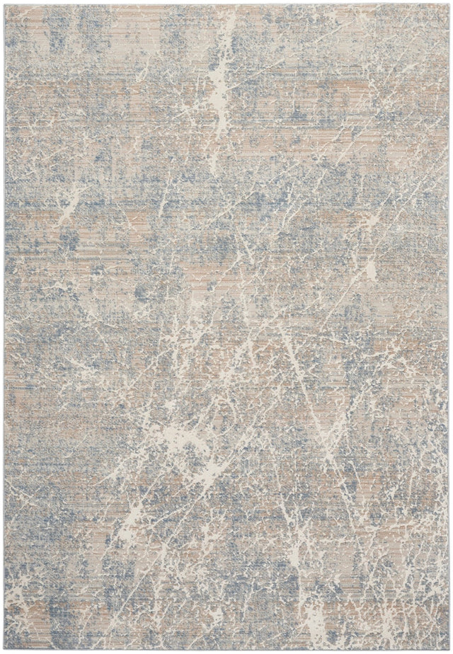 Nourison Exhale Exl02 Beige Blue Rug - Nourison - 99446955142