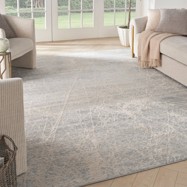 Nourison Exhale Exl02 Ivory Grey Rug - Nourison - 99446955173