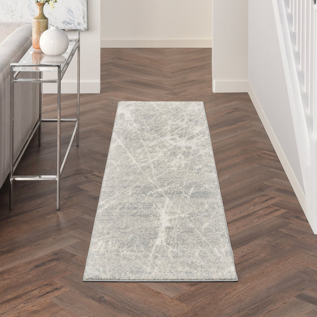 Nourison Exhale Exl02 Ivory Grey Rug - Nourison - 99446955173