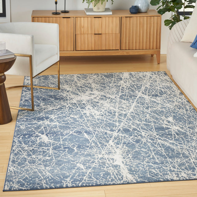 Nourison Exhale Exl02 Navy Ivory Rug - Nourison - 99446955234