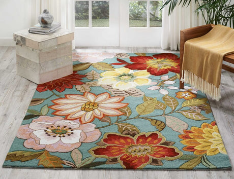 Nourison Fantasy Fa18 Aqua Rugs - Nourison - 10430