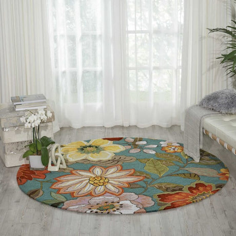 Nourison Fantasy Fa18 Aqua Rugs - Nourison - 99446351586