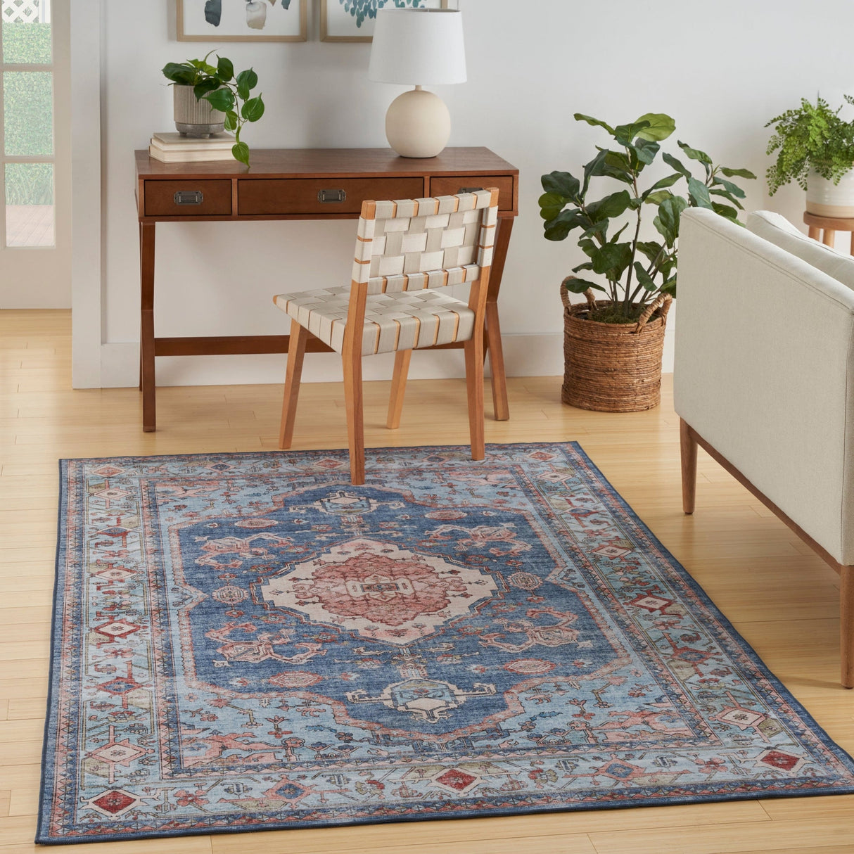Nourison Fulton Ful11 Blue Rug - Nourison - 99446899996