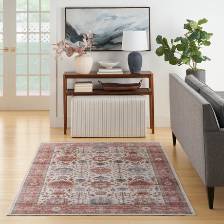 Nourison Fulton Ful12 Beige Multicolor Rug - Nourison - 99446899859