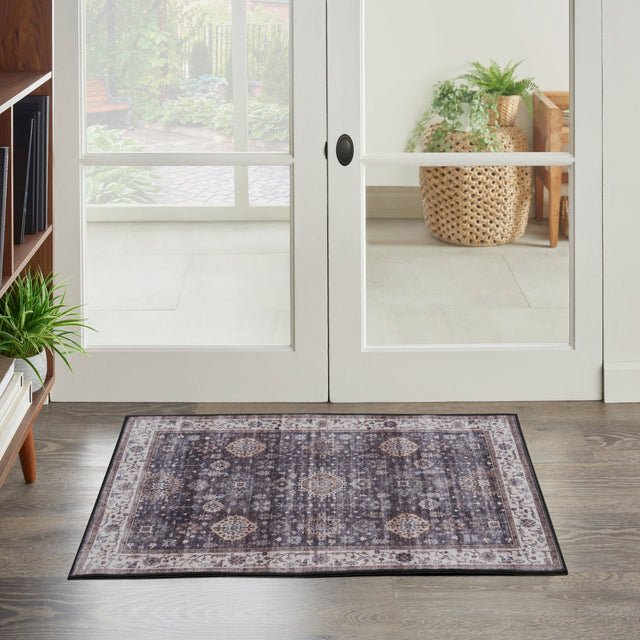 Nourison Fulton Ful12 Charcoal Rug - Nourison - 99446900036