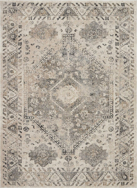 Nourison Fusion Fss11 Cream / Grey Rugs - Nourison - 99446317094