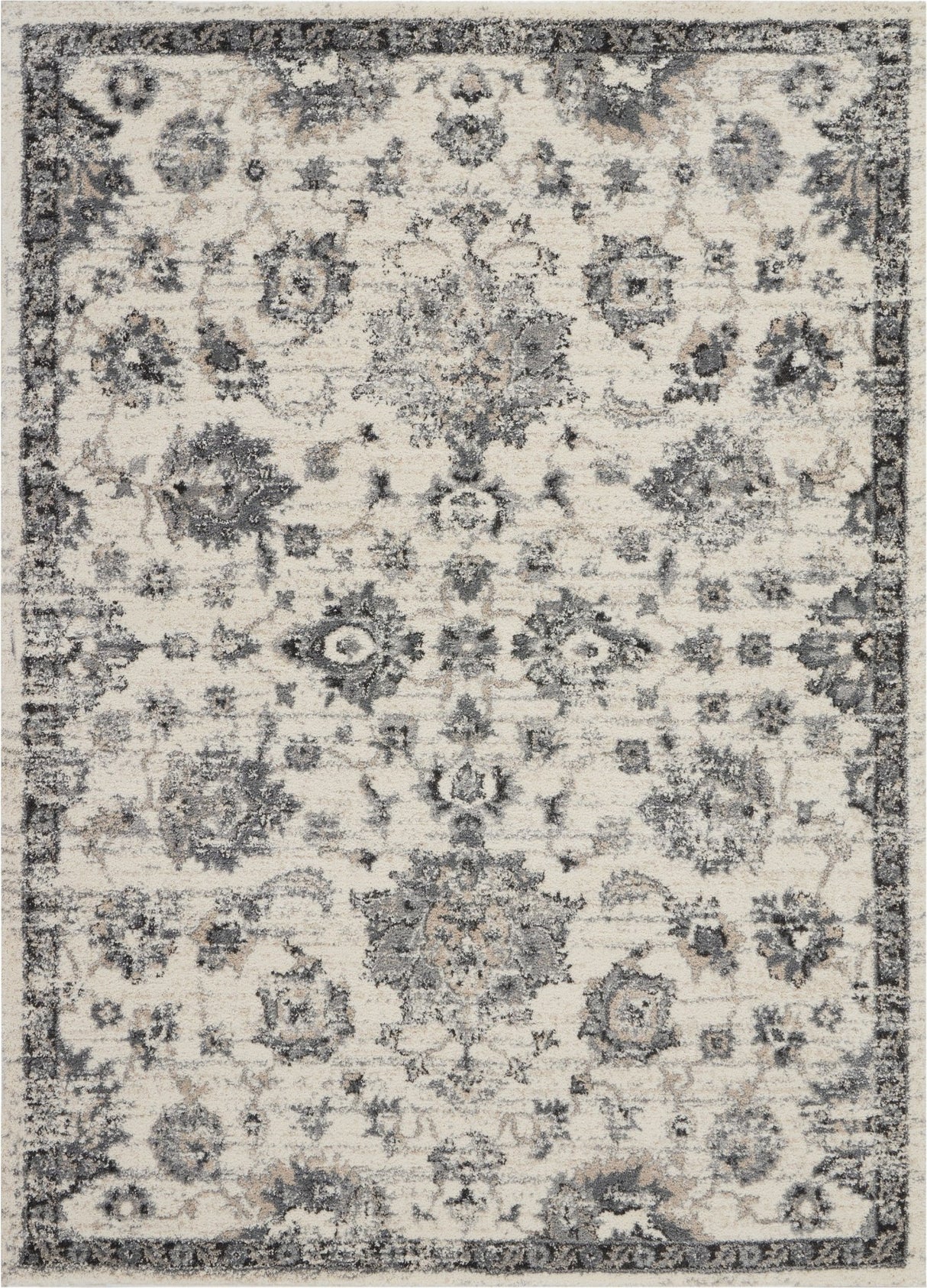 Nourison Fusion Fss15 Cream/Grey Rugs - Nourison - 99446425157