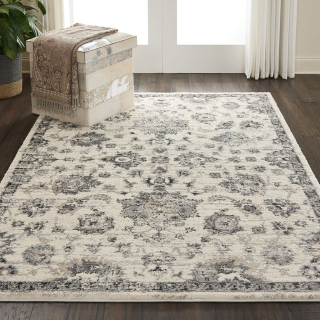 Nourison Fusion Fss15 Cream/Grey Rugs - Nourison - 99446425164