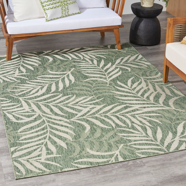 Nourison Garden Oasis Goa01 Green Ivory Rug - Nourison - 99446943507