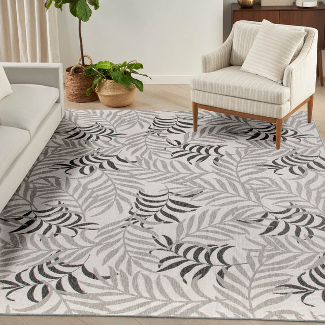 Nourison Garden Oasis Goa01 Grey Rug - Nourison - 99446959195