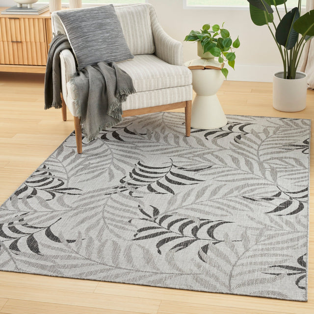 Nourison Garden Oasis Goa01 Grey Rug - Nourison - 99446959195