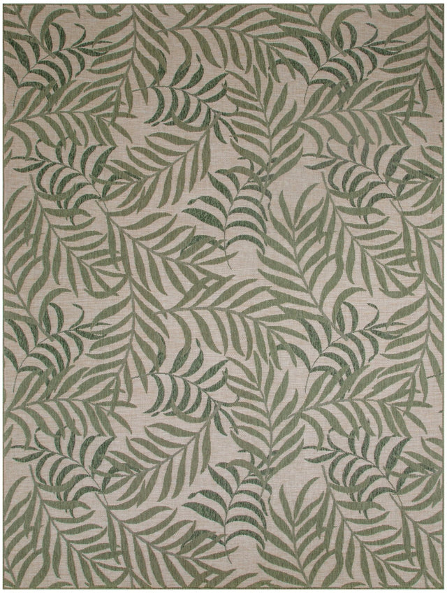 Nourison Garden Oasis Goa01 Ivory Green Rug - Nourison - 99446943446