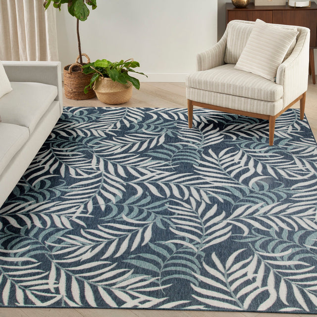 Nourison Garden Oasis Goa01 Navy Rug - Nourison - 99446959072