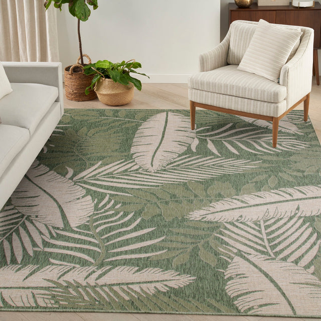 Nourison Garden Oasis Goa02 Green Ivory Rug - Nourison - 99446943569