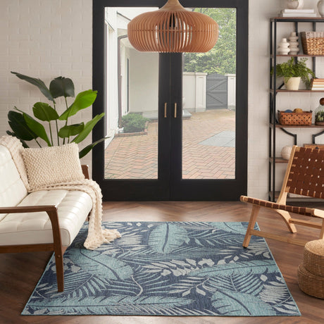 Nourison Garden Oasis Goa02 Navy Rug - Nourison - 99446959317