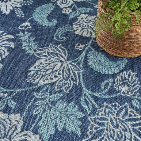 Nourison Garden Oasis Goa03 Navy Rug - Nourison - 99446959478