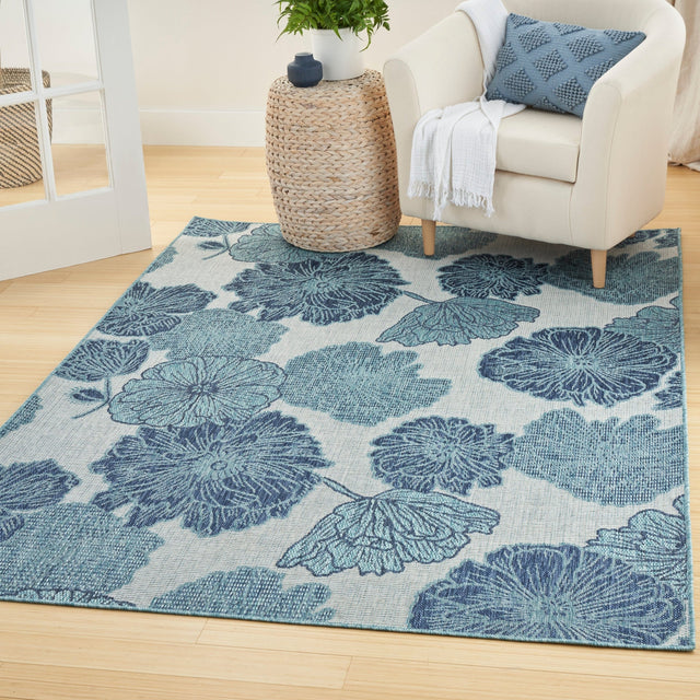 Nourison Garden Oasis Goa04 Blue Rug - Nourison - 99446959768