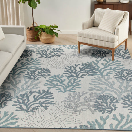 Nourison Garden Oasis Goa05 Blue Rug - Nourison - 99446959959