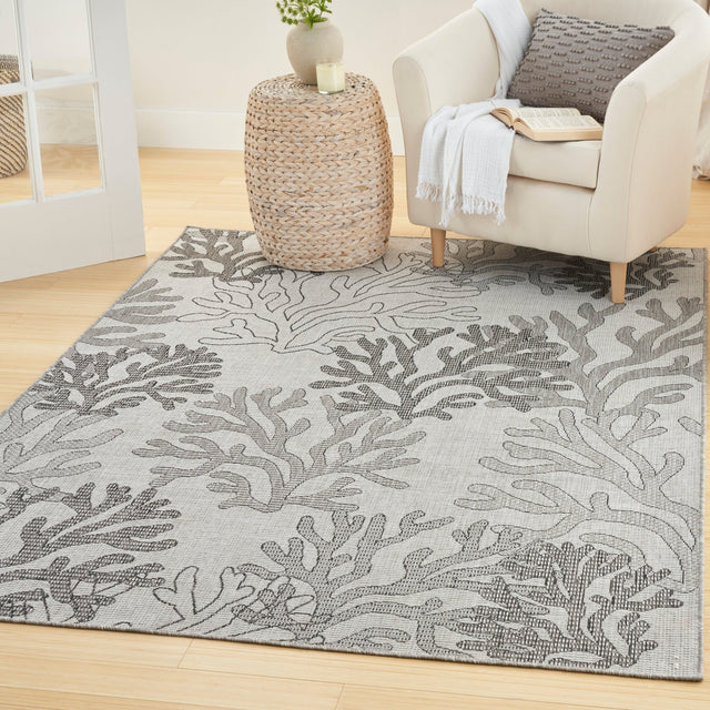 Nourison Garden Oasis Goa05 Grey Rug - Nourison - 99446959836