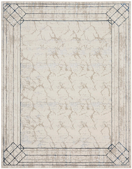 Nourison Glitz Glz03 Ivory/Taupe Rug - Nourison - 99446134189