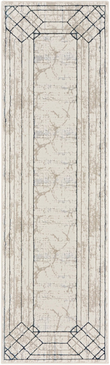 Nourison Glitz Glz03 Ivory/Taupe Rug - Nourison - 99446134196